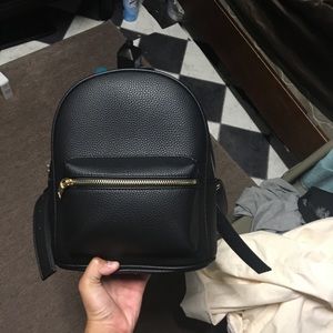 Faux lether mini backpack